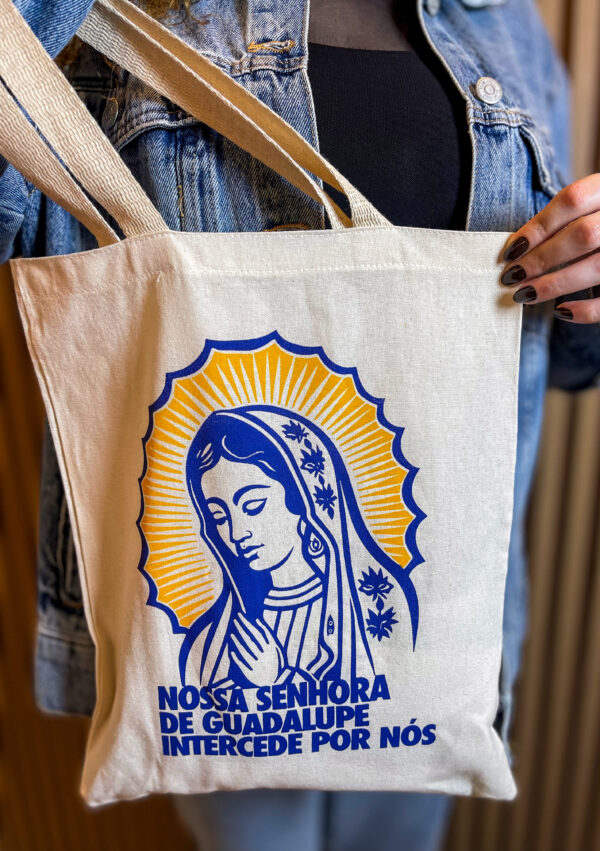 Ecobag Católica Nossa Senhora de Guadalupe Interceda por nós - Imagem 3