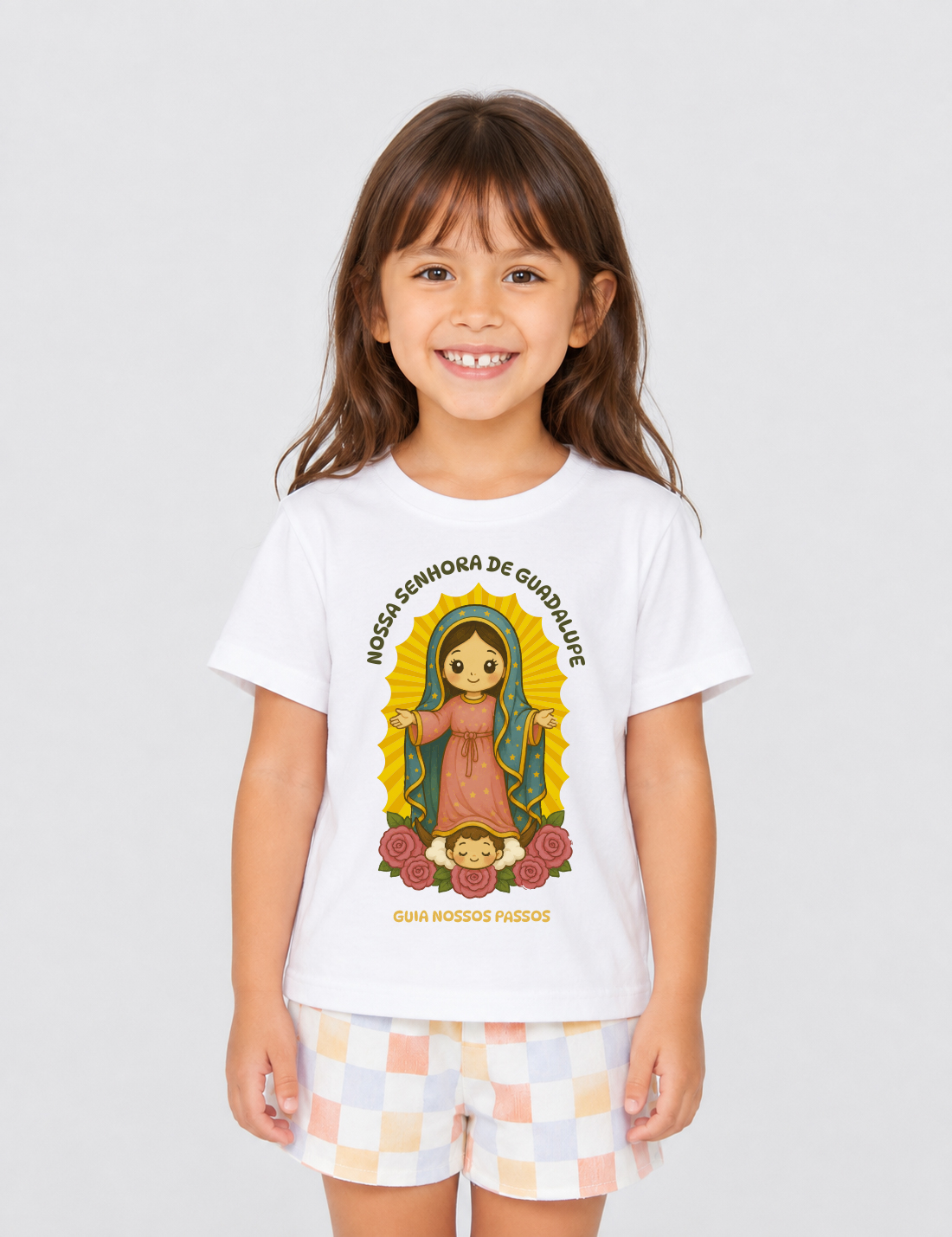 Camiseta Infantil Nossa Senhora de Guadalupe - Imagem 3