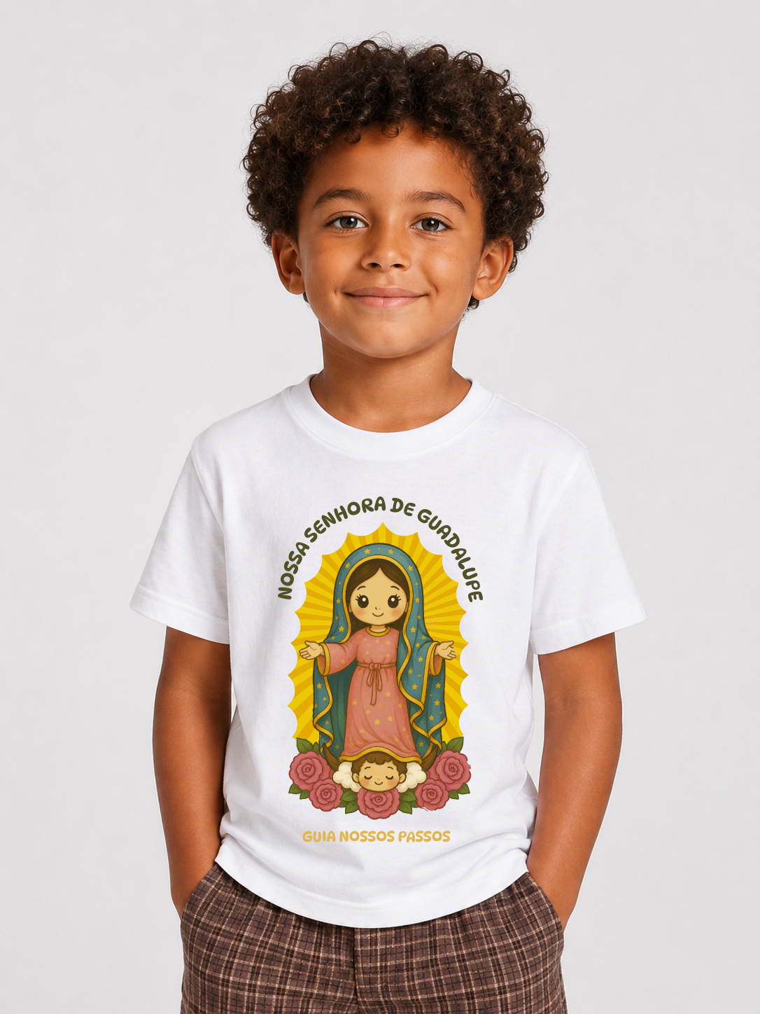 Camiseta Infantil Nossa Senhora de Guadalupe